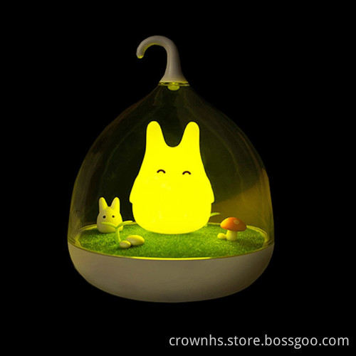 Sale Cage Totoro Wall Lamp Indoor Portable Touch Sensor USB LED Baby Kid Night Light Bedside Lamp Home Decor Bedroom